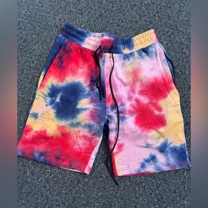 Tie-Dye Drawstring Shorts